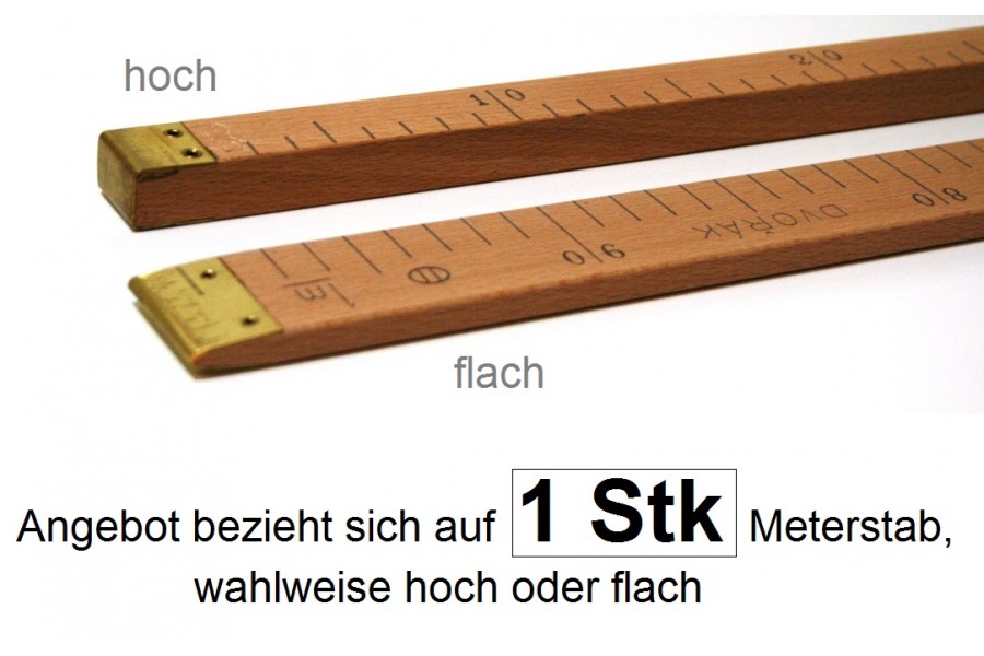 1 Stk Meterstab Holz